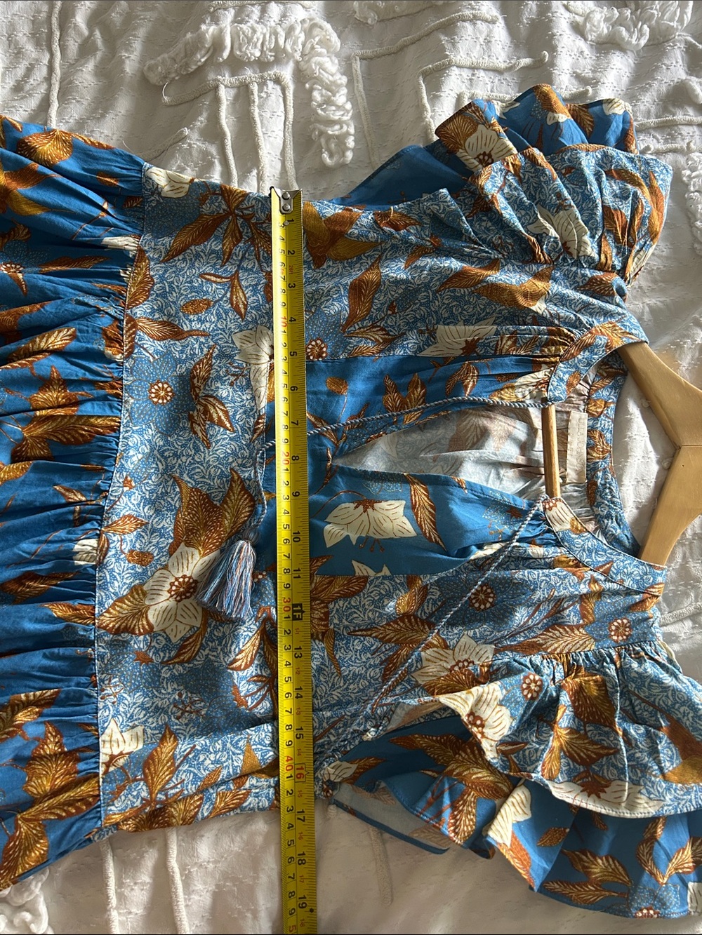 Ulla Johnson Blue and Brown Floral Midi Dress - Picture 5 of 7